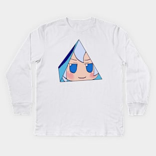 I draw that spinning pyramid cirno fumo plush face / touhou memes Kids Long Sleeve T-Shirt